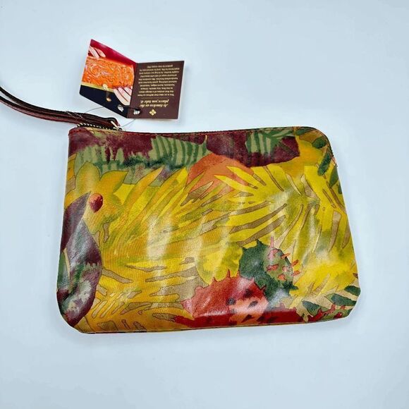 Patricia Nash Cassini  Leather Wristlet Spring Multi New With Tags - Picture 4 of 6